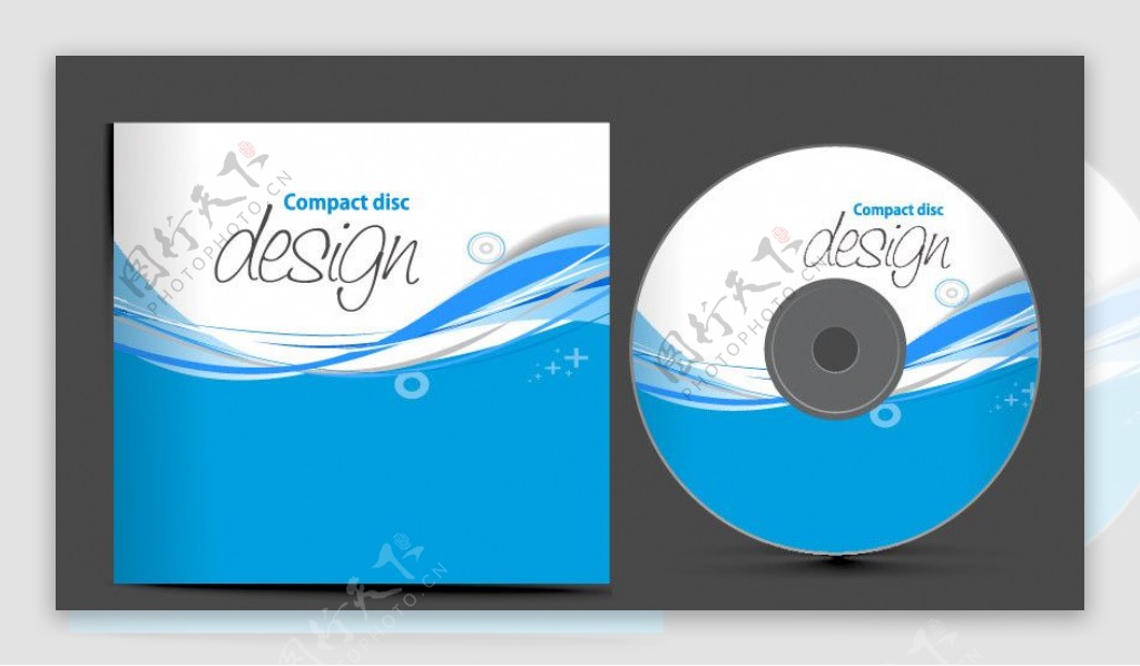 cd封面设计蓝色动感线条图片