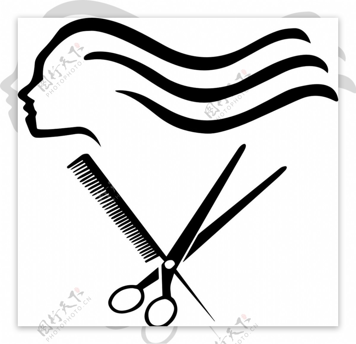 理发店logo标志图片