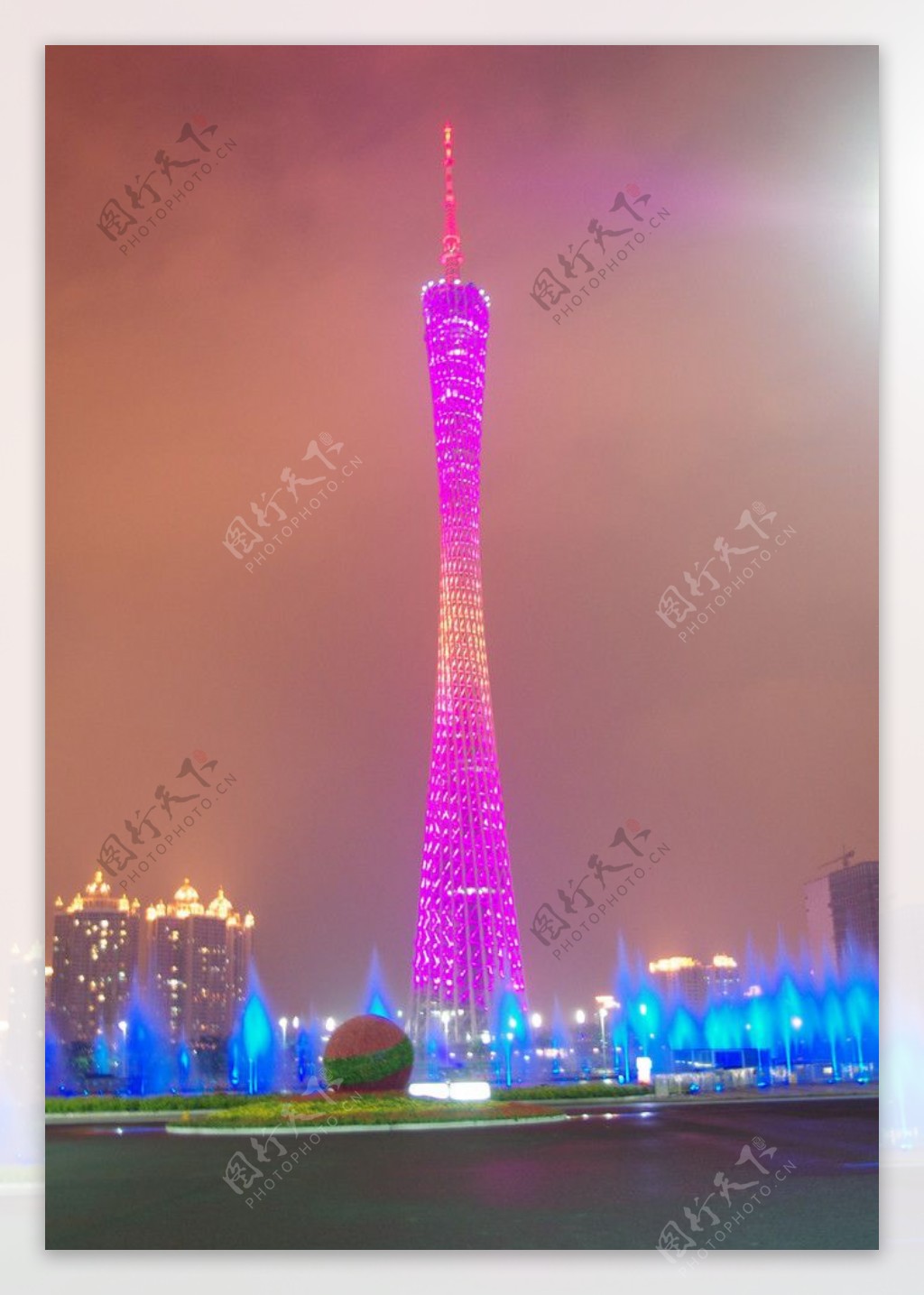 广州塔音乐喷泉图片