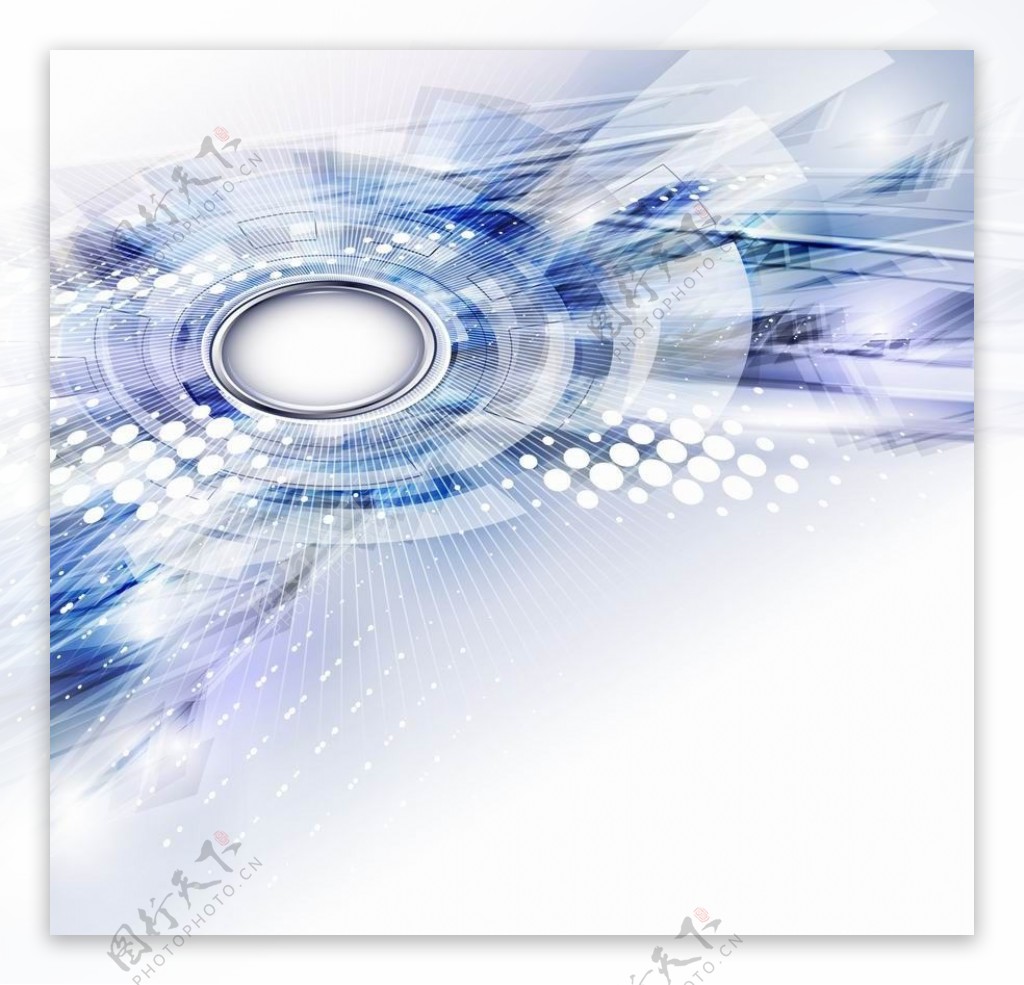 蓝色动感环路环形商务科技背景图片