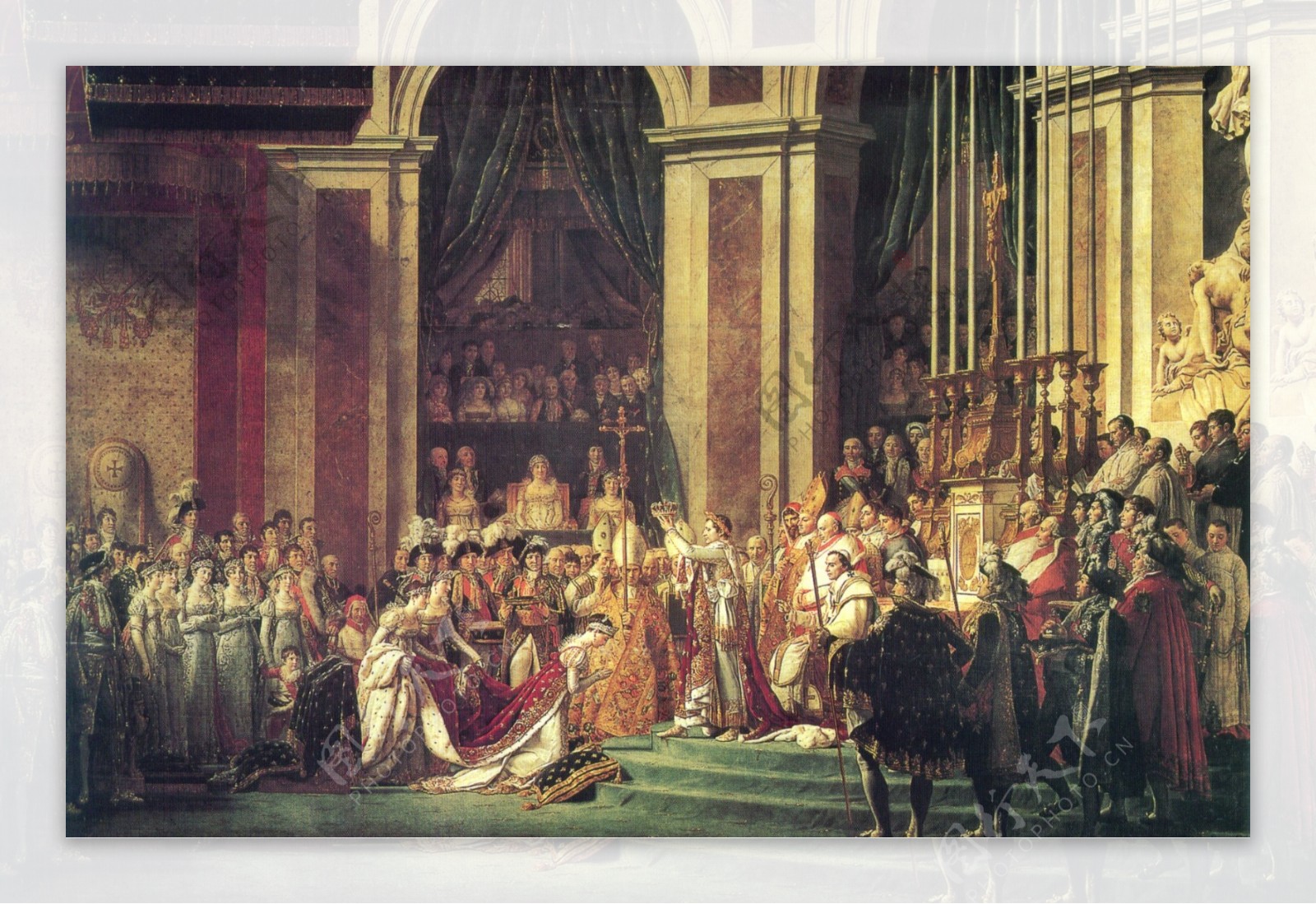 拿破仑在巴黎圣母院的加冕典礼图片