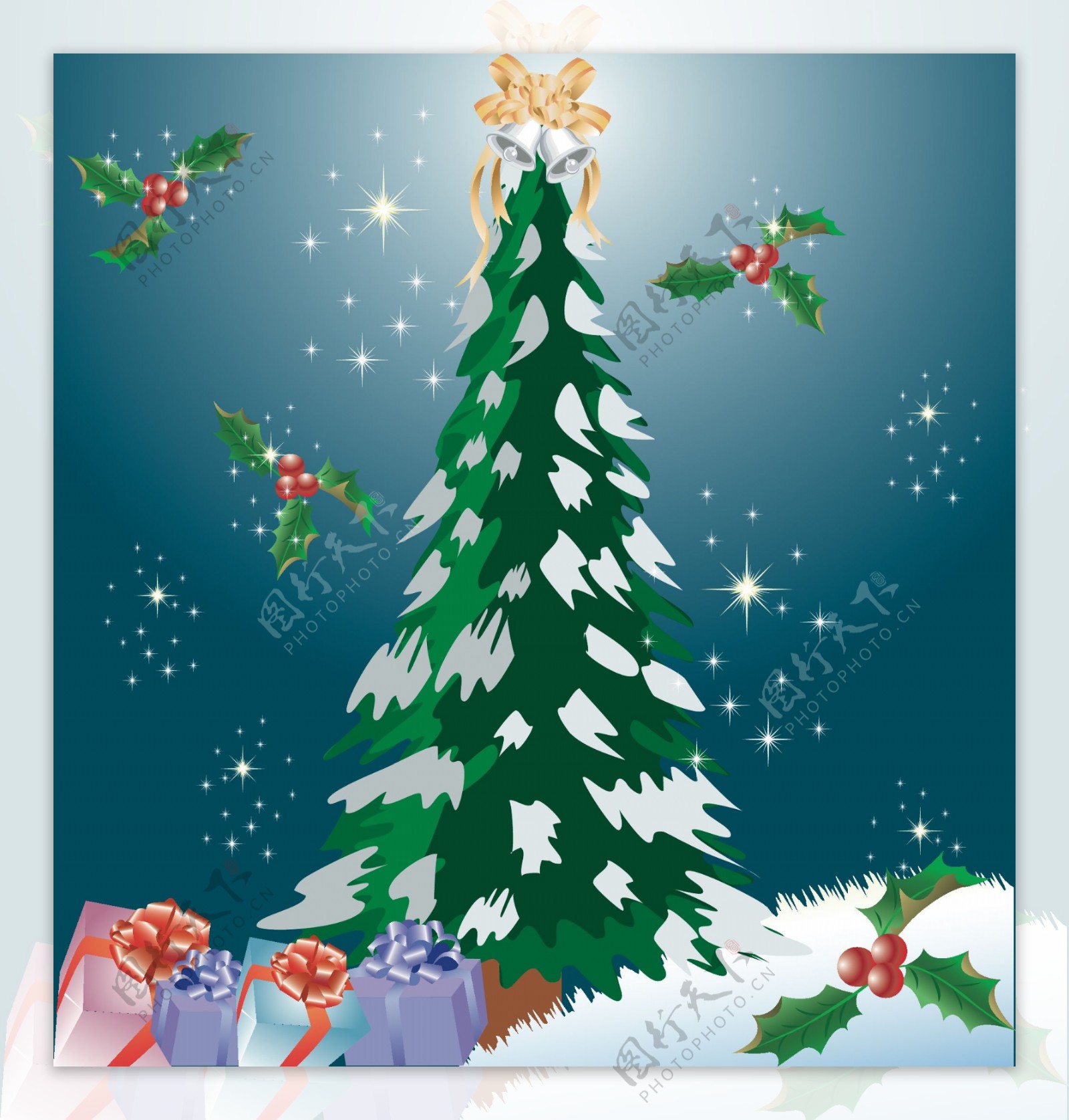 圣诞节松树背景图片