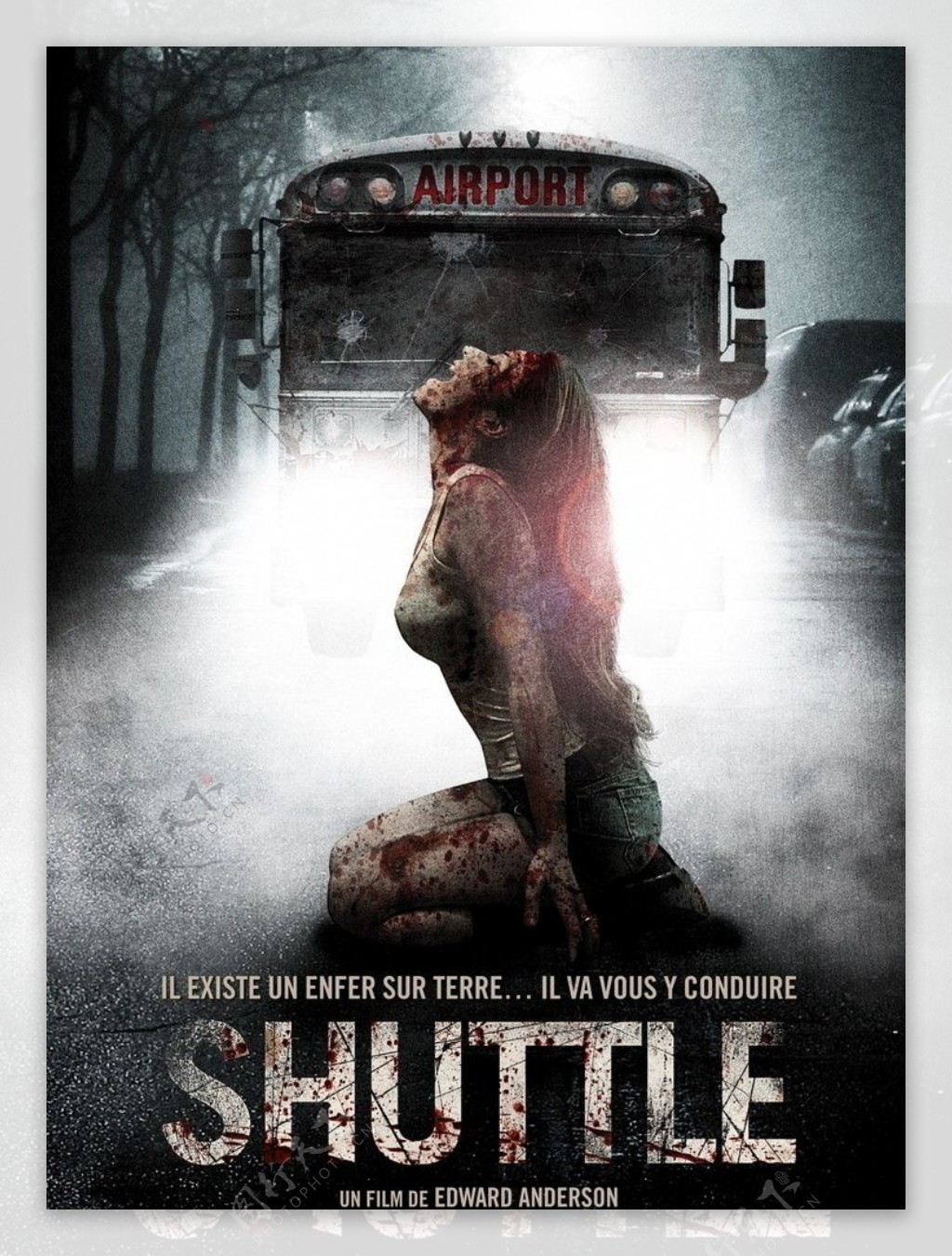 电影海报惊悚机场巴士Shuttle图片