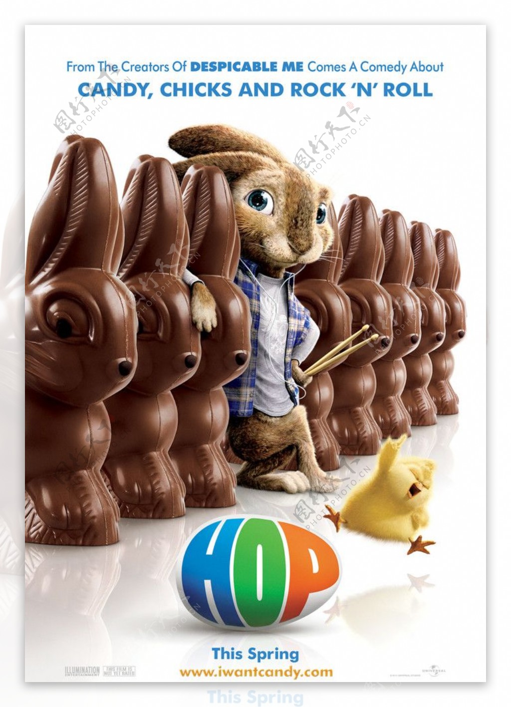 HOP复活节兔子海报图片