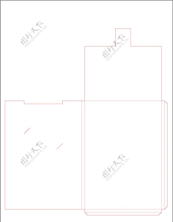 包装盒展开图图片