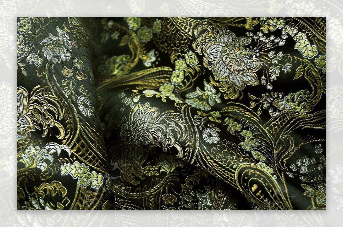 豪华丝绸刺绣古典花纹图片