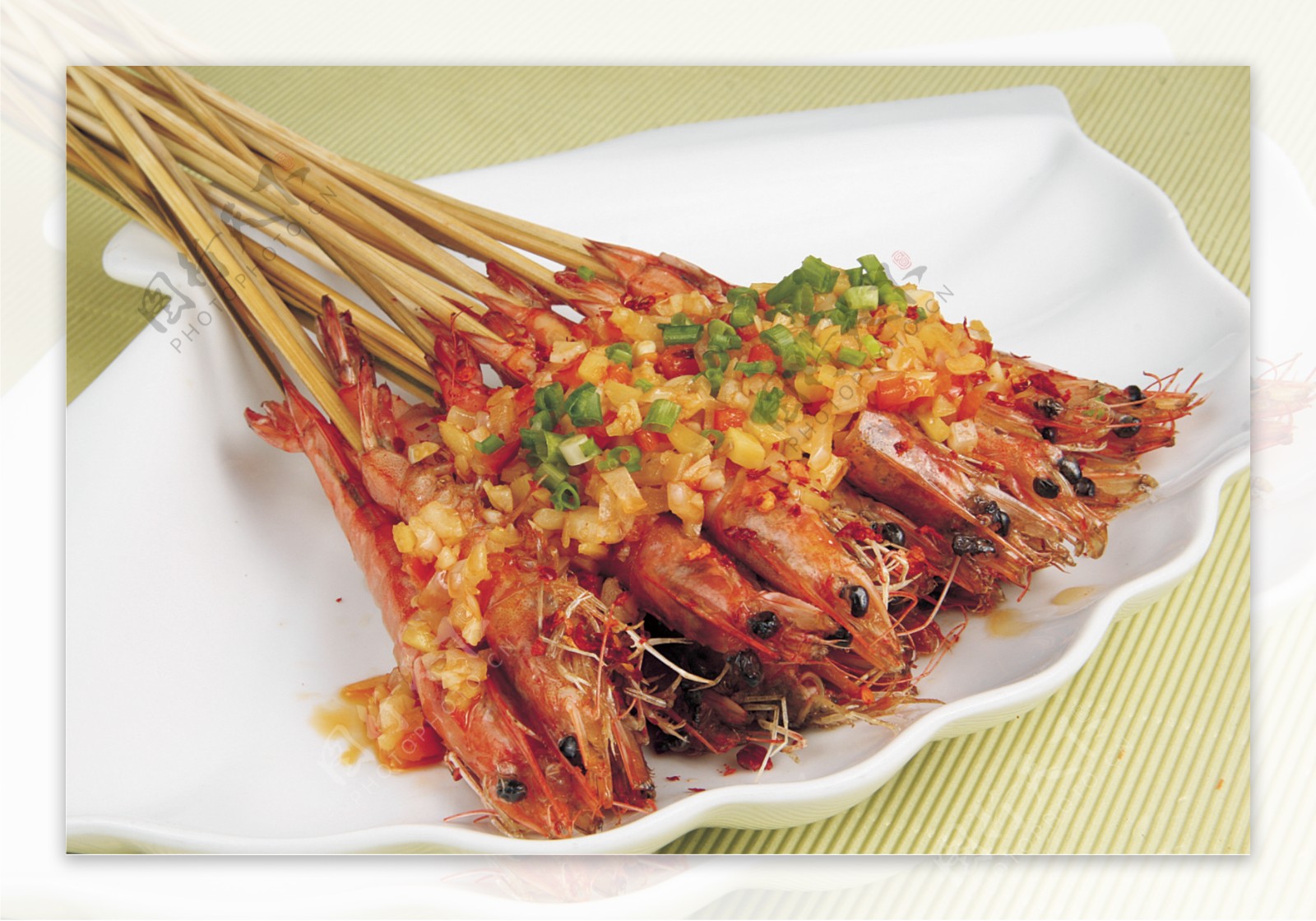 竹串虾图片