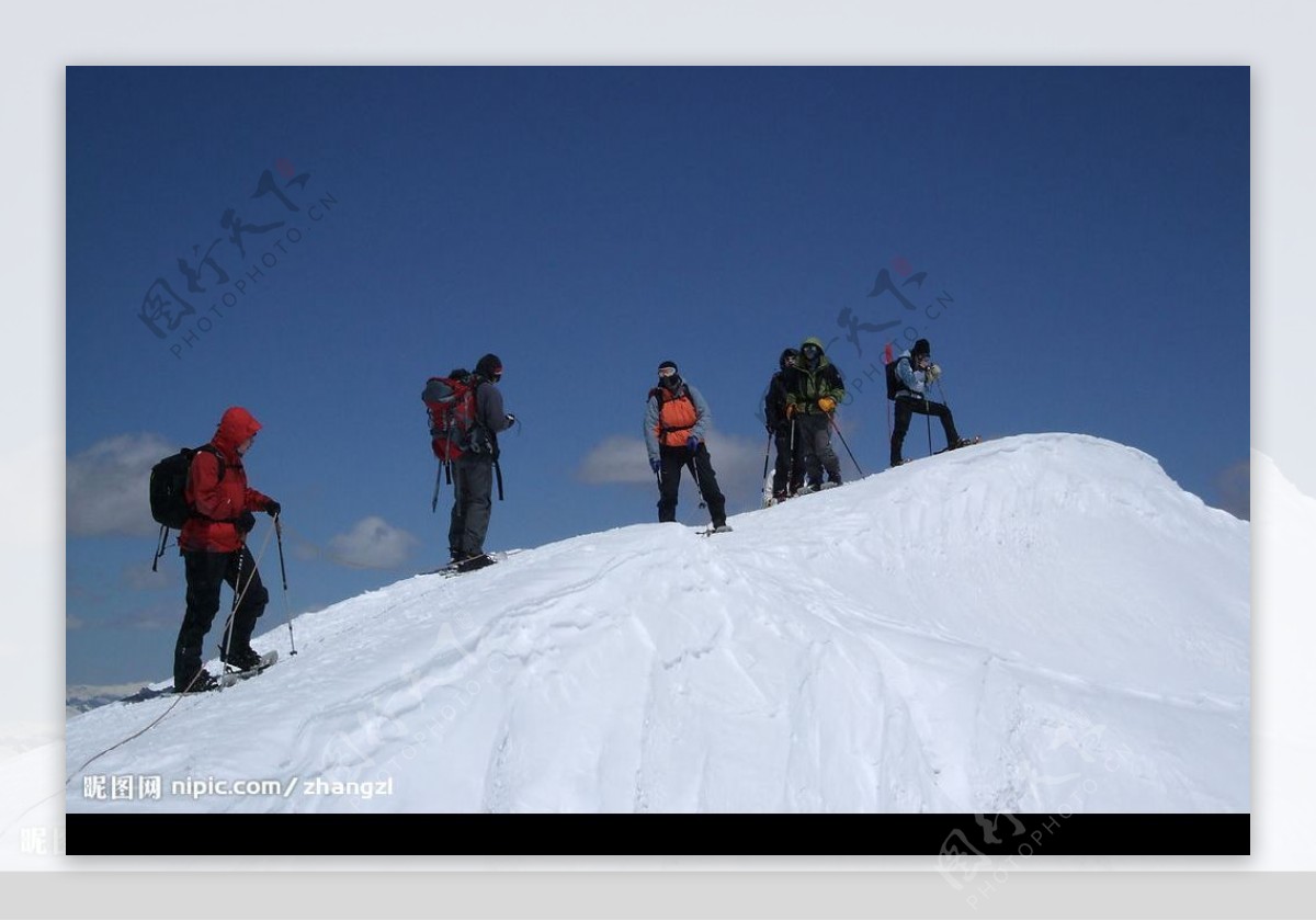冰川冰雪雪景滑雪图片