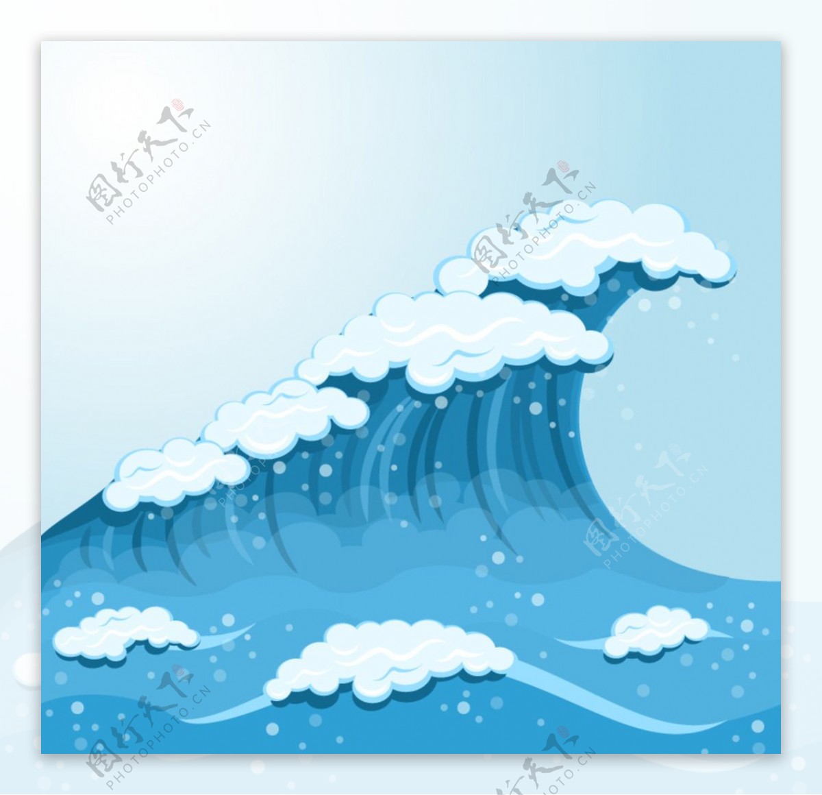 蓝色海浪背景素材图片