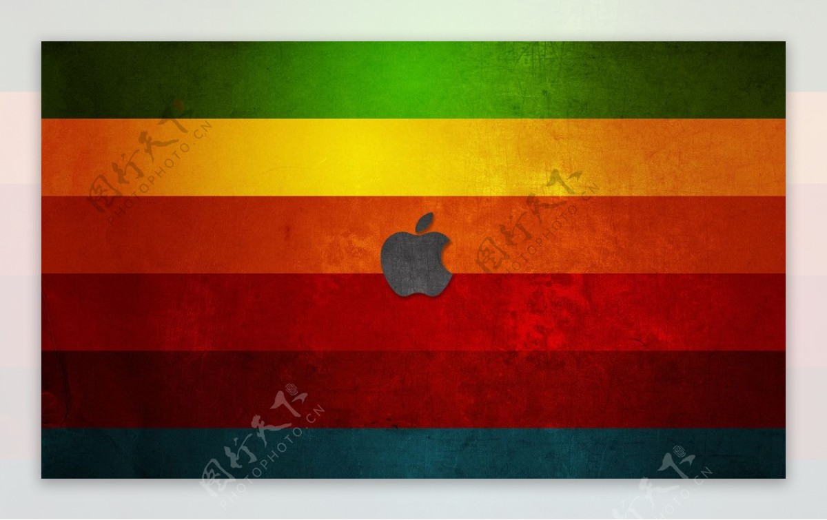 彩虹苹果桌面图片