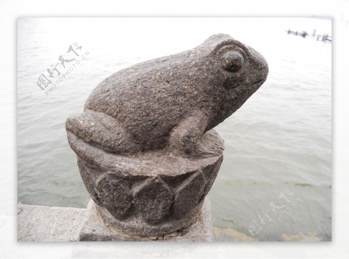 大明湖畔蟾蜍石雕图片