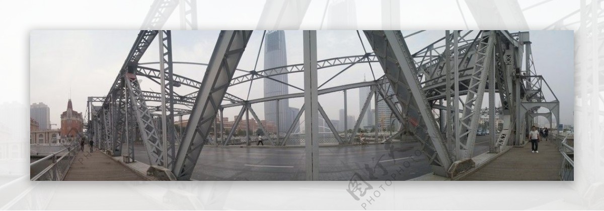 老桥与现代图片