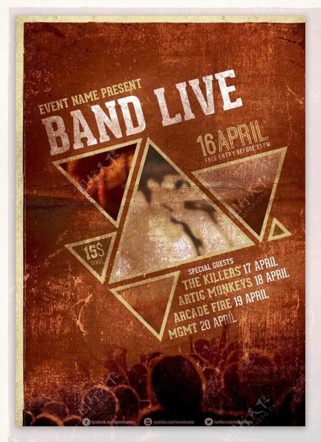摇滚乐队演唱会海报图片