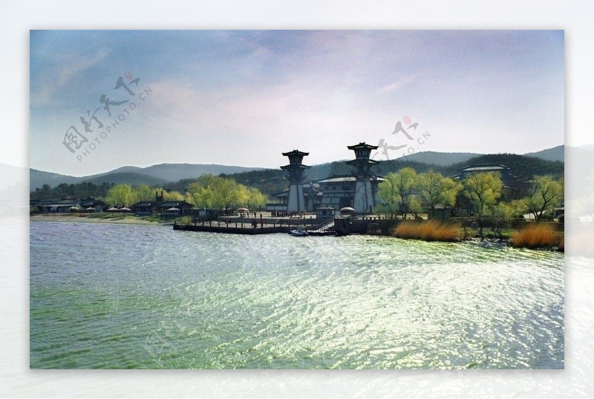 无锡影视基地拍摄三国城景点吴王宫水景图片