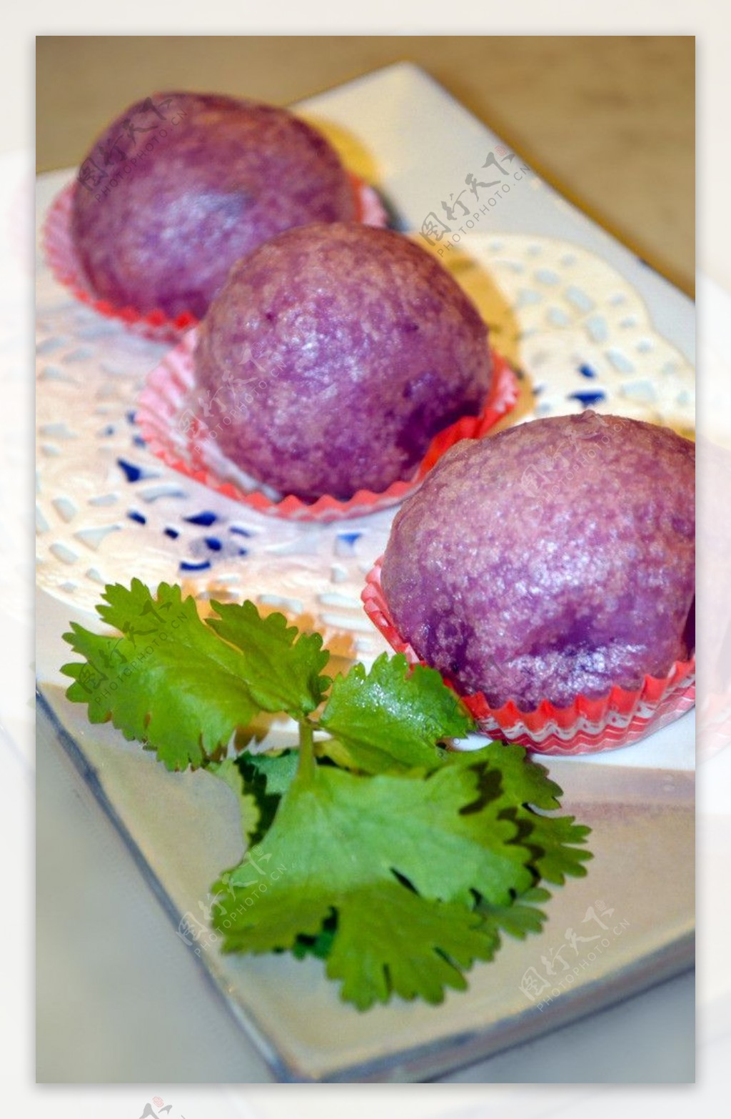 香炸紫薯果图片