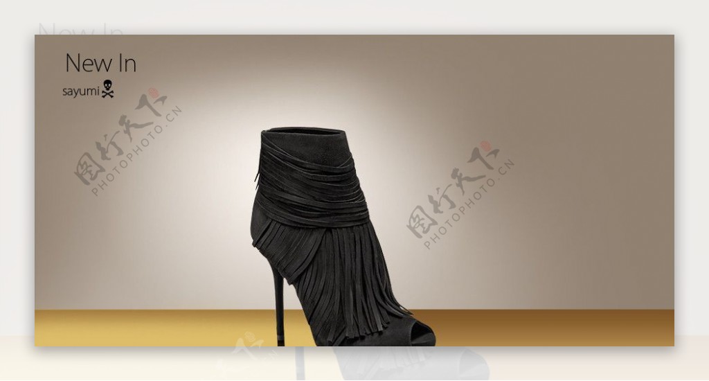 黑色新品欧美高跟鞋图片