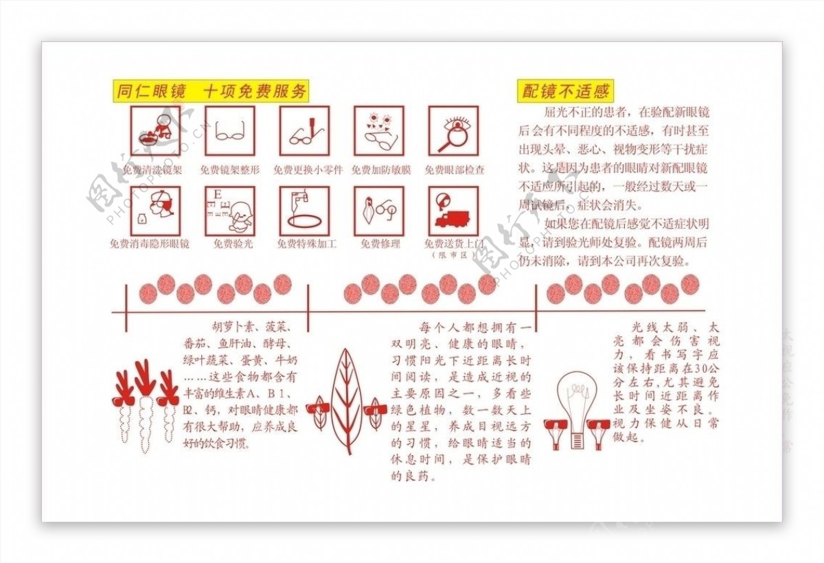 同仁眼镜验光单图片