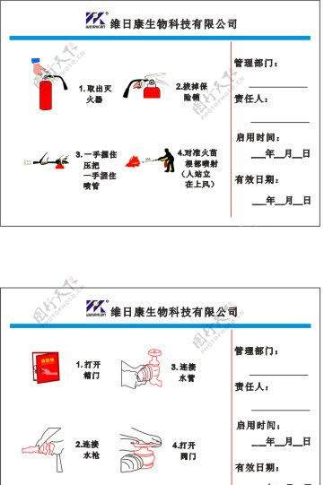 消防用品使用说明图片