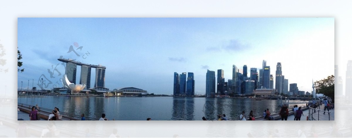 新加坡金融商务区眺望图片