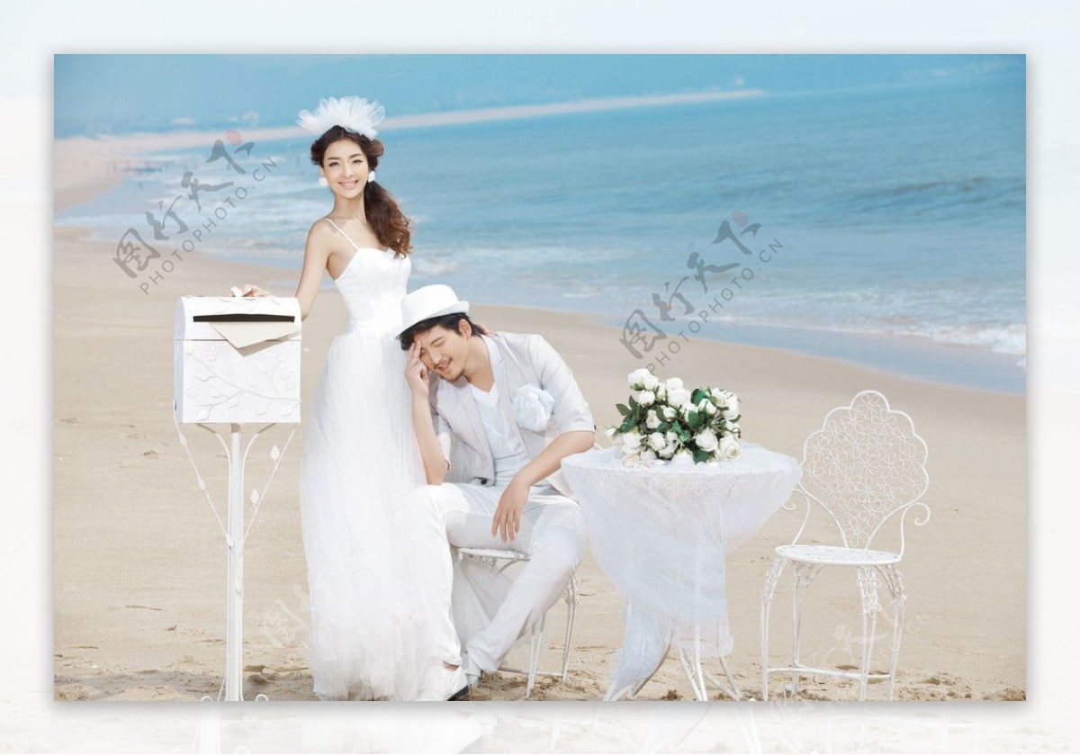 海景主题婚纱样片图片