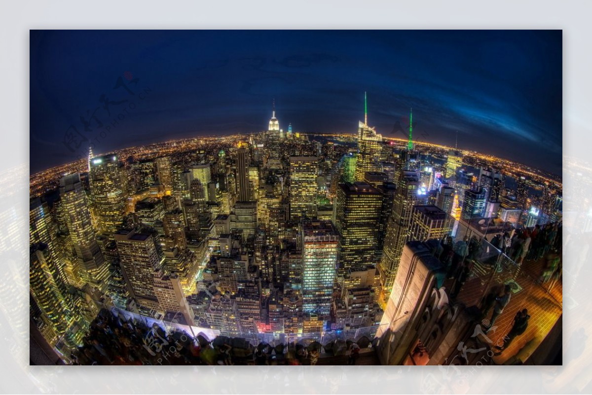 俯瞰曼哈顿全景图片