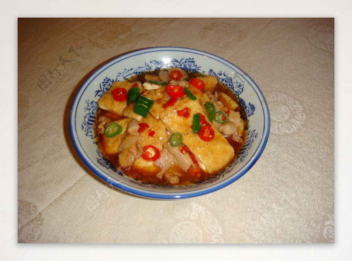 麻辣豆腐炒肉片图片