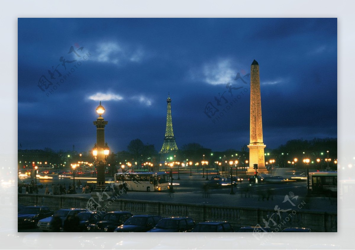 巴黎夜色图片