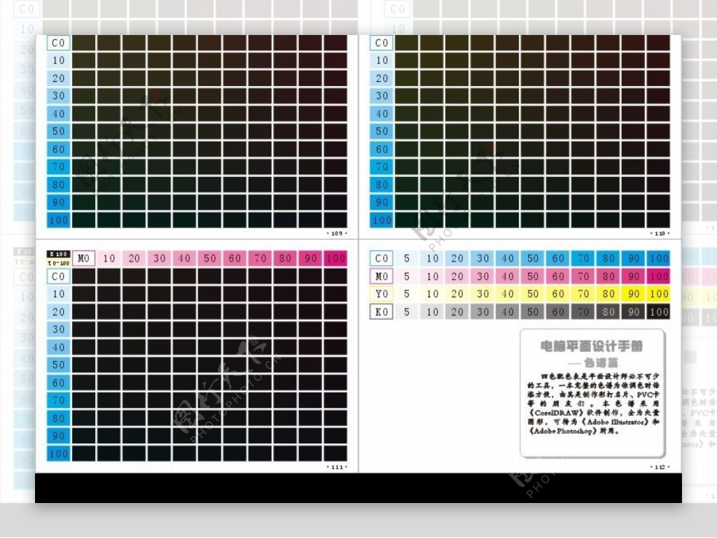 色谱矢量表图片