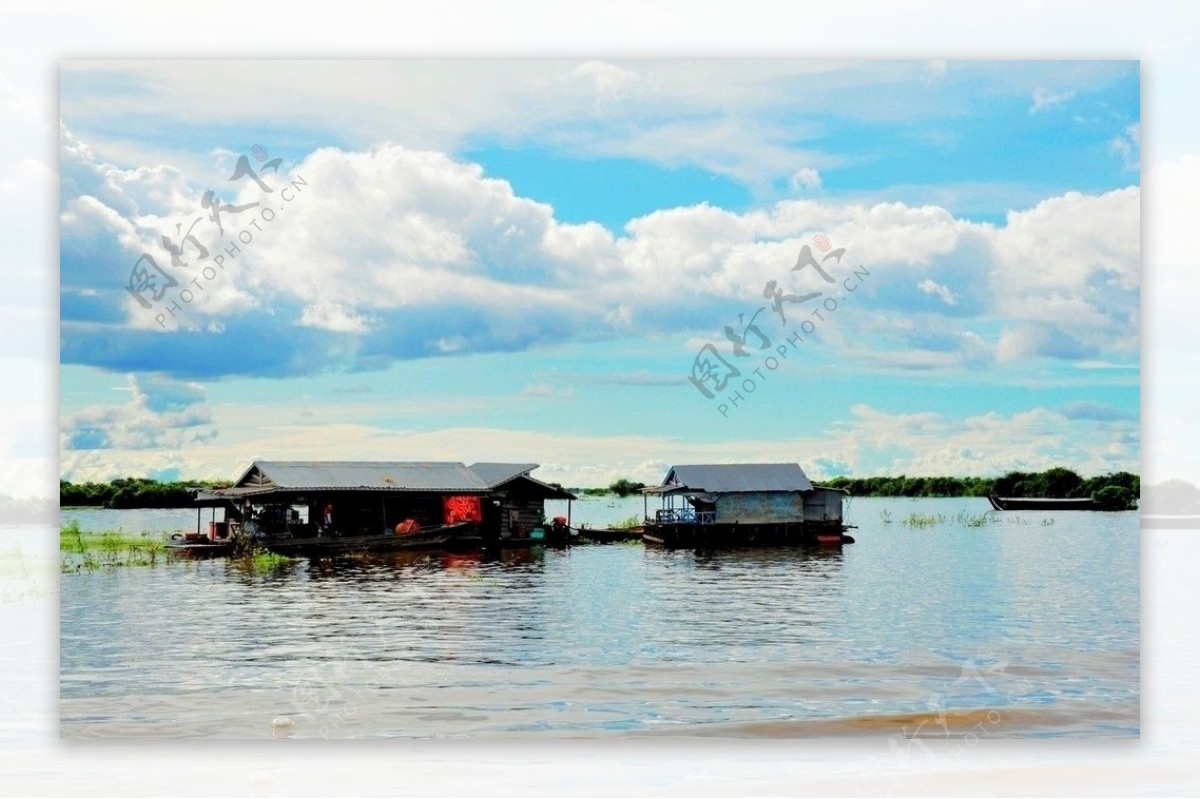 洞里萨湖风景图片