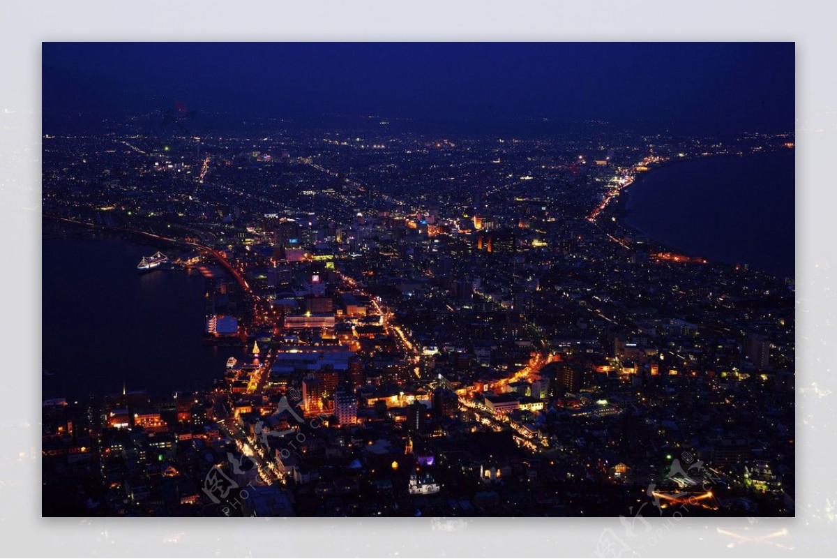 函馆山夜景图片