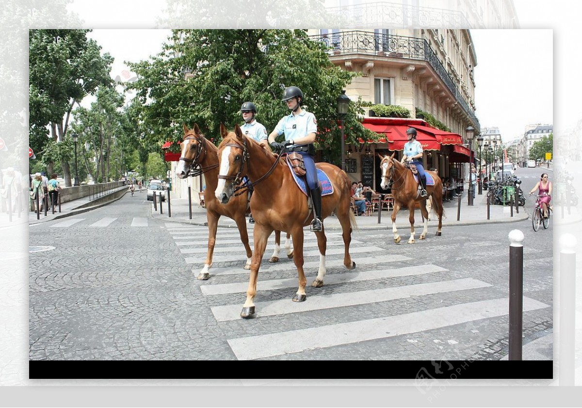 英俊潇洒的巴黎骑警图片