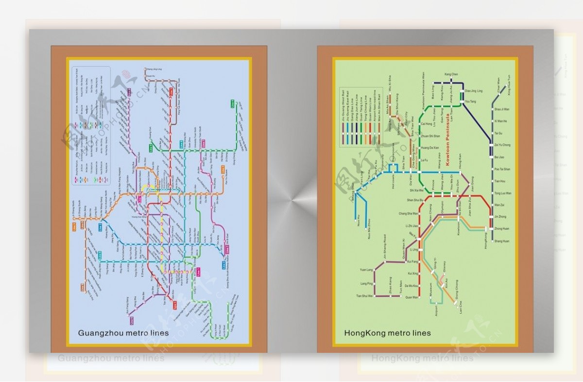 广州香港英文版地铁图图片