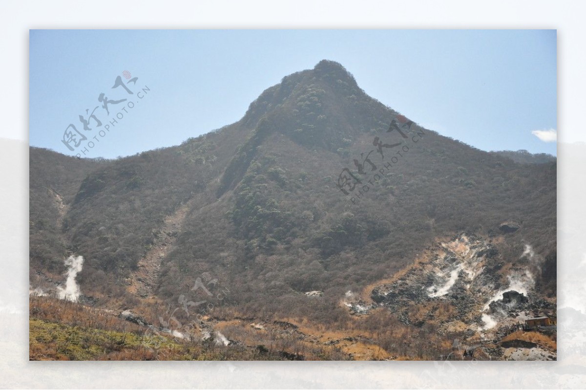 大涌谷火山口图片