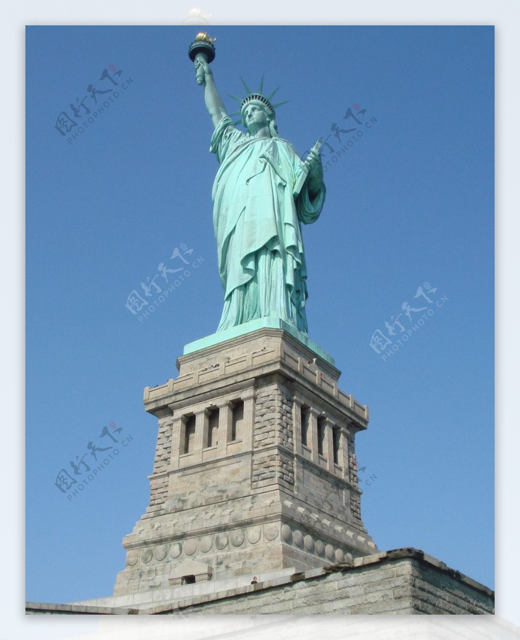 美国自由女神像雕塑摄影图片