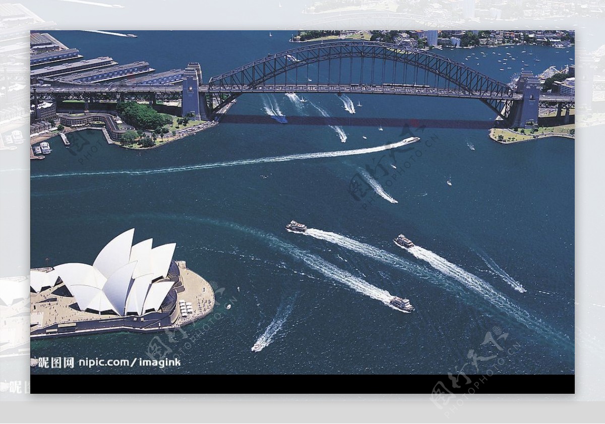 澳洲悉尼海港鳥瞰图片