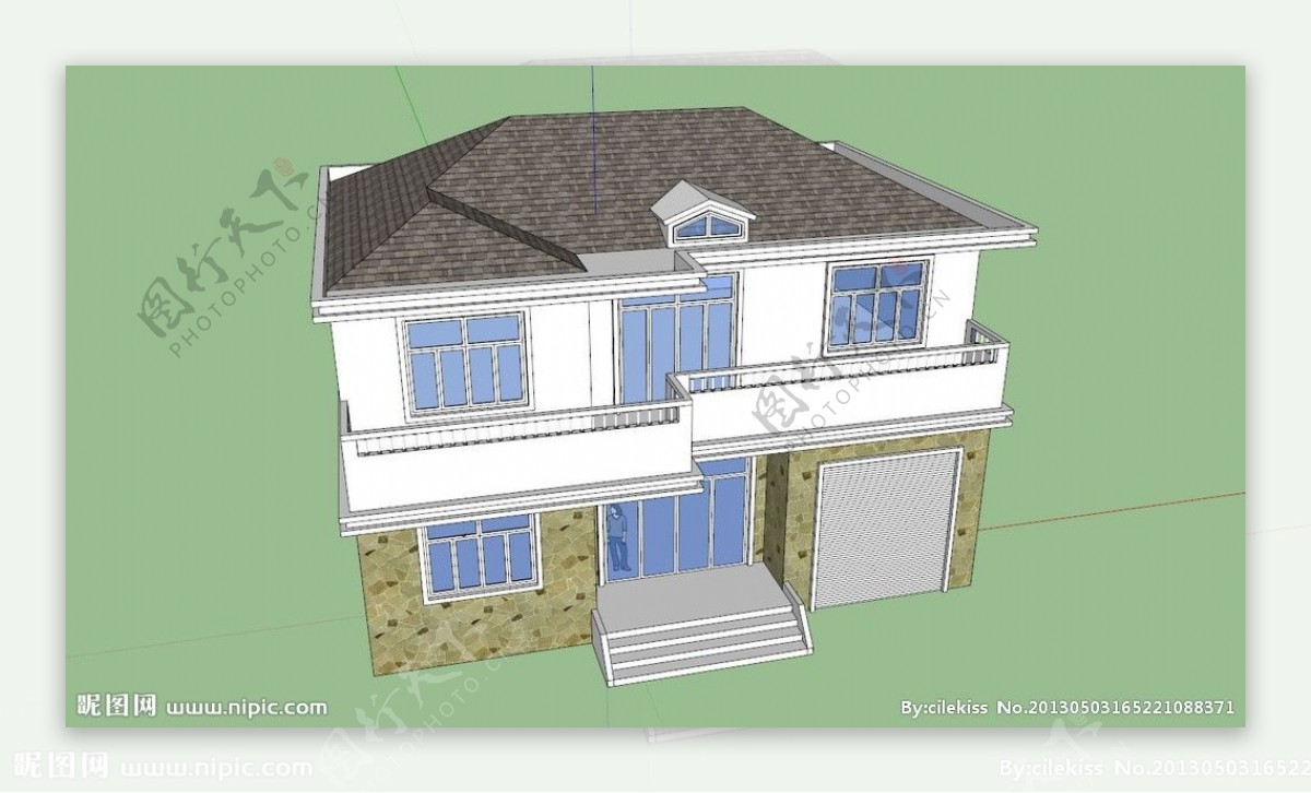 sketchup别墅图片