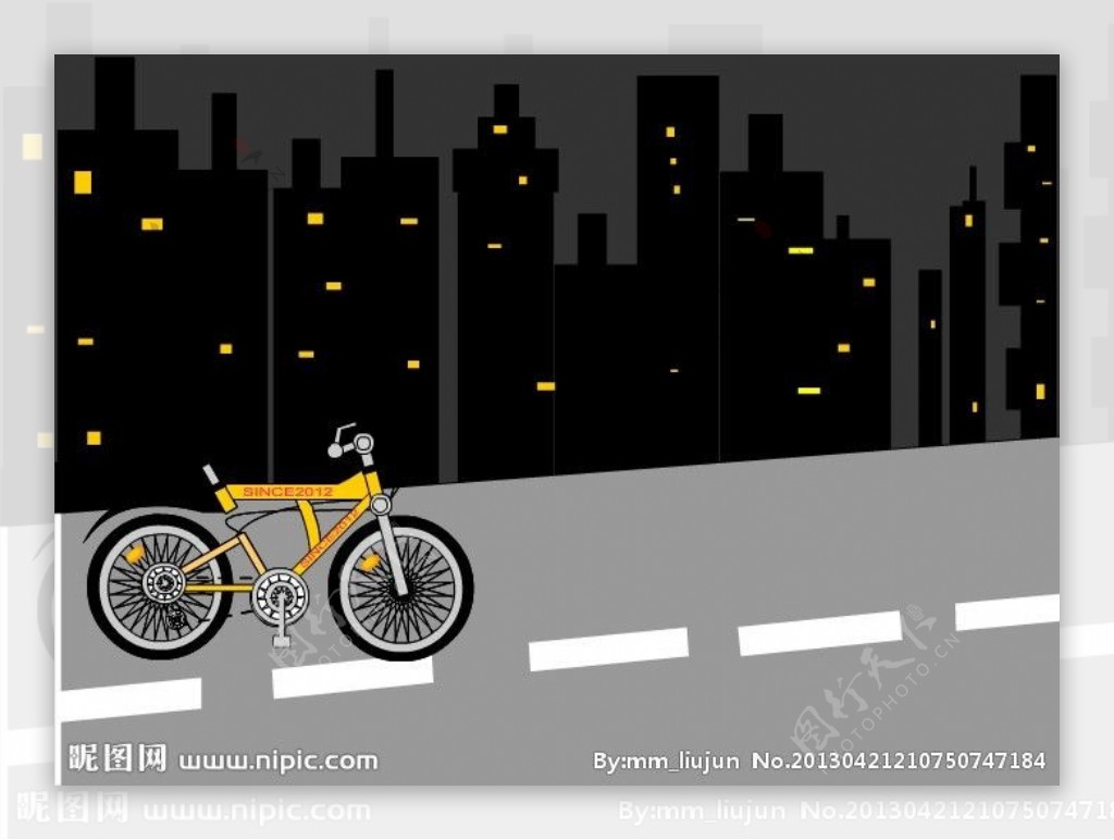 行驶自行车flash图片