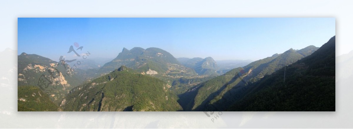 自然山水全景图图片