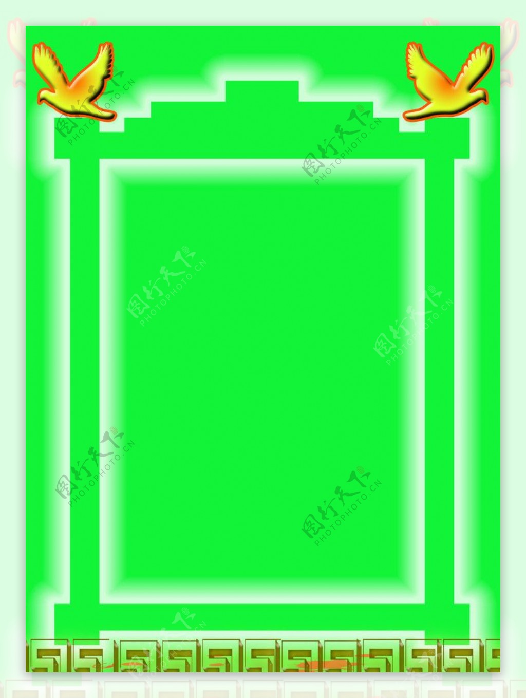 绿色相框图片