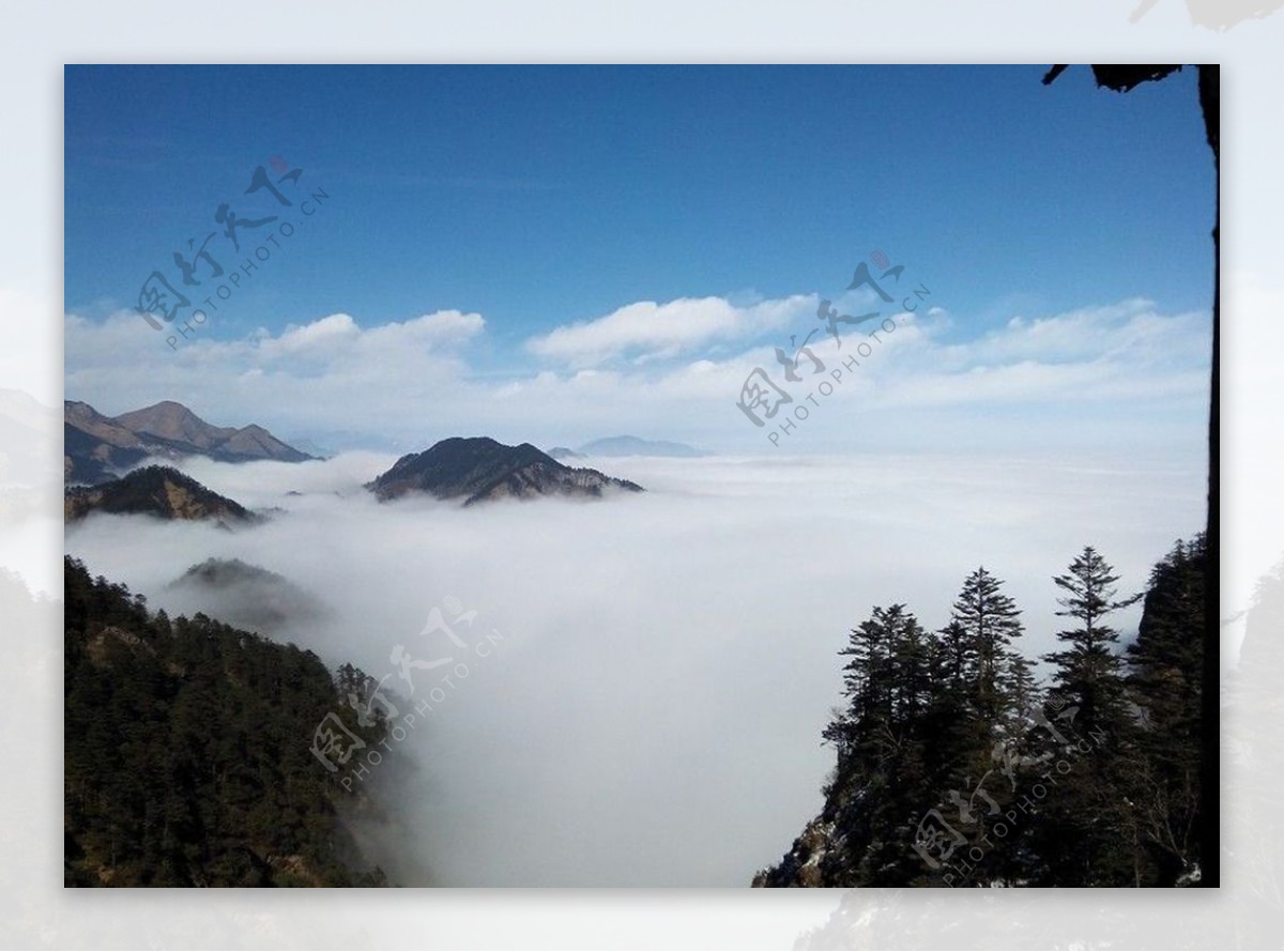 西岭雪山唯美云海图片