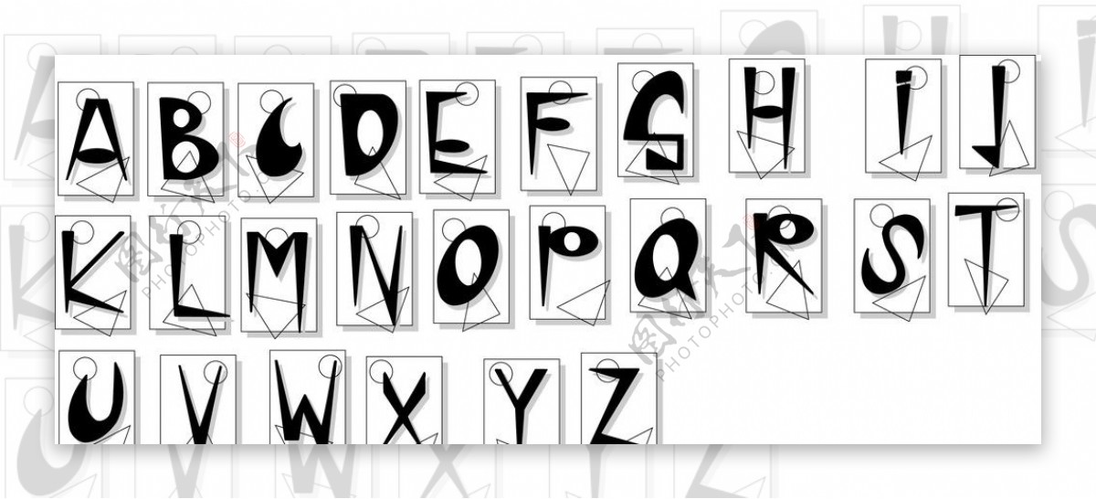 Q型字母设计图片