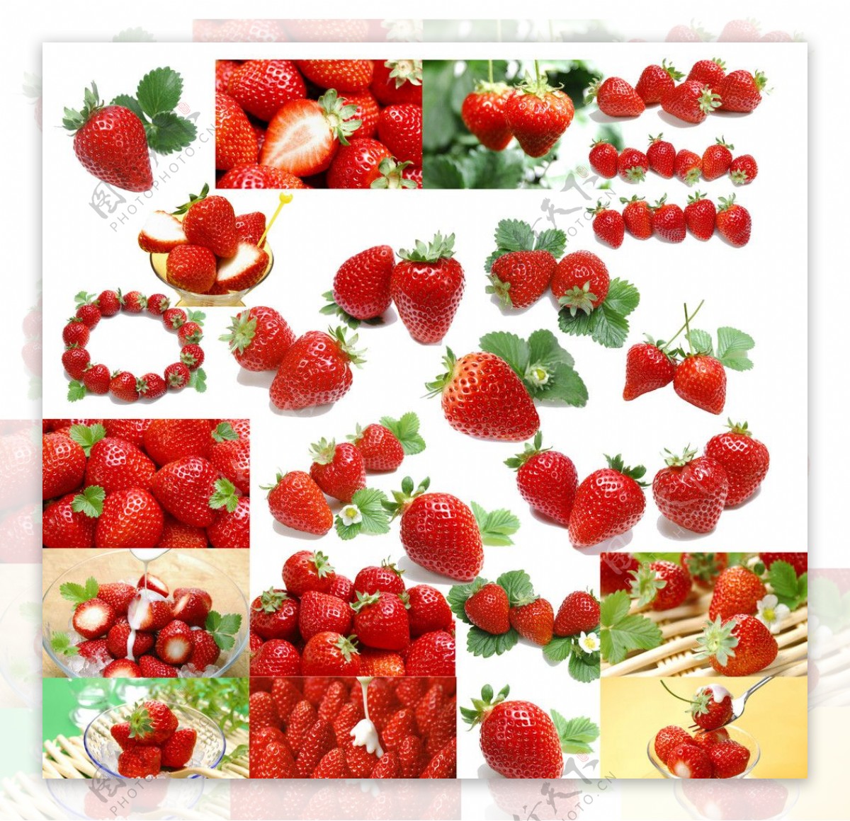 分层草莓抠图不细致图片
