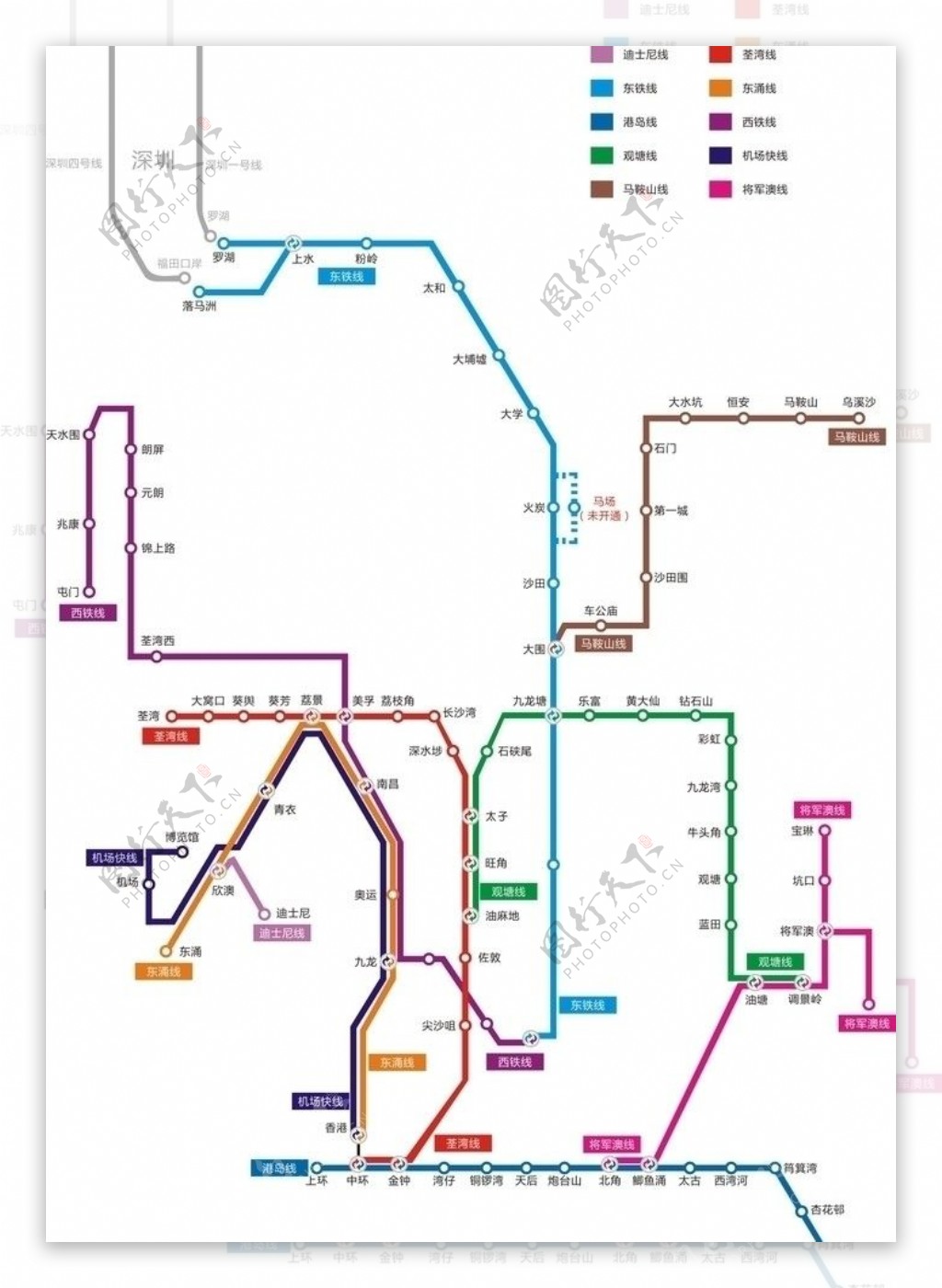 香港地铁图图片