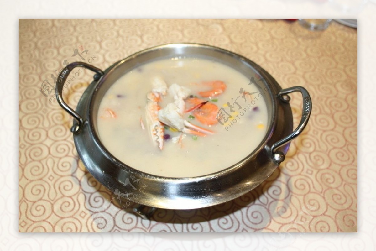 阴米虾蟹煲杂粮图片