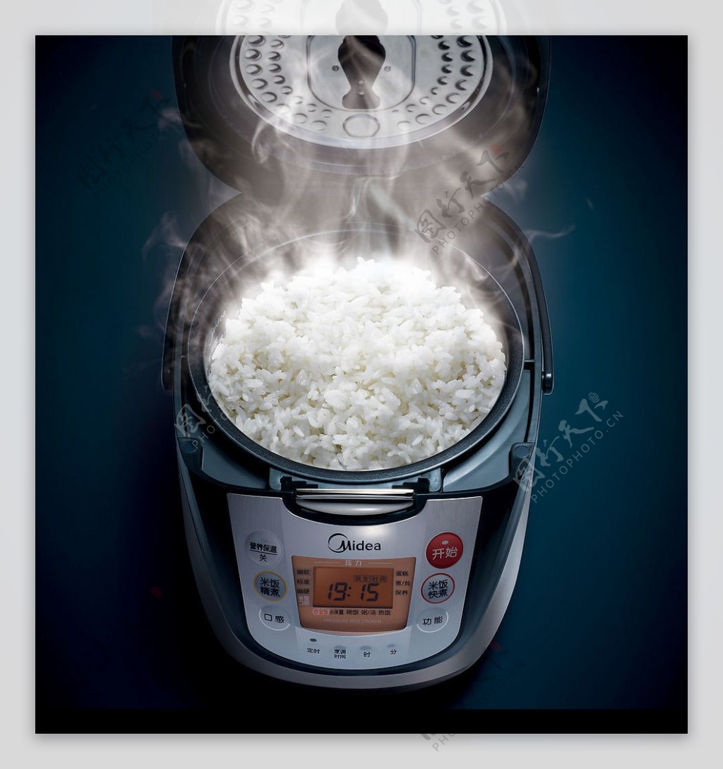 美的电饭煲米饭图片