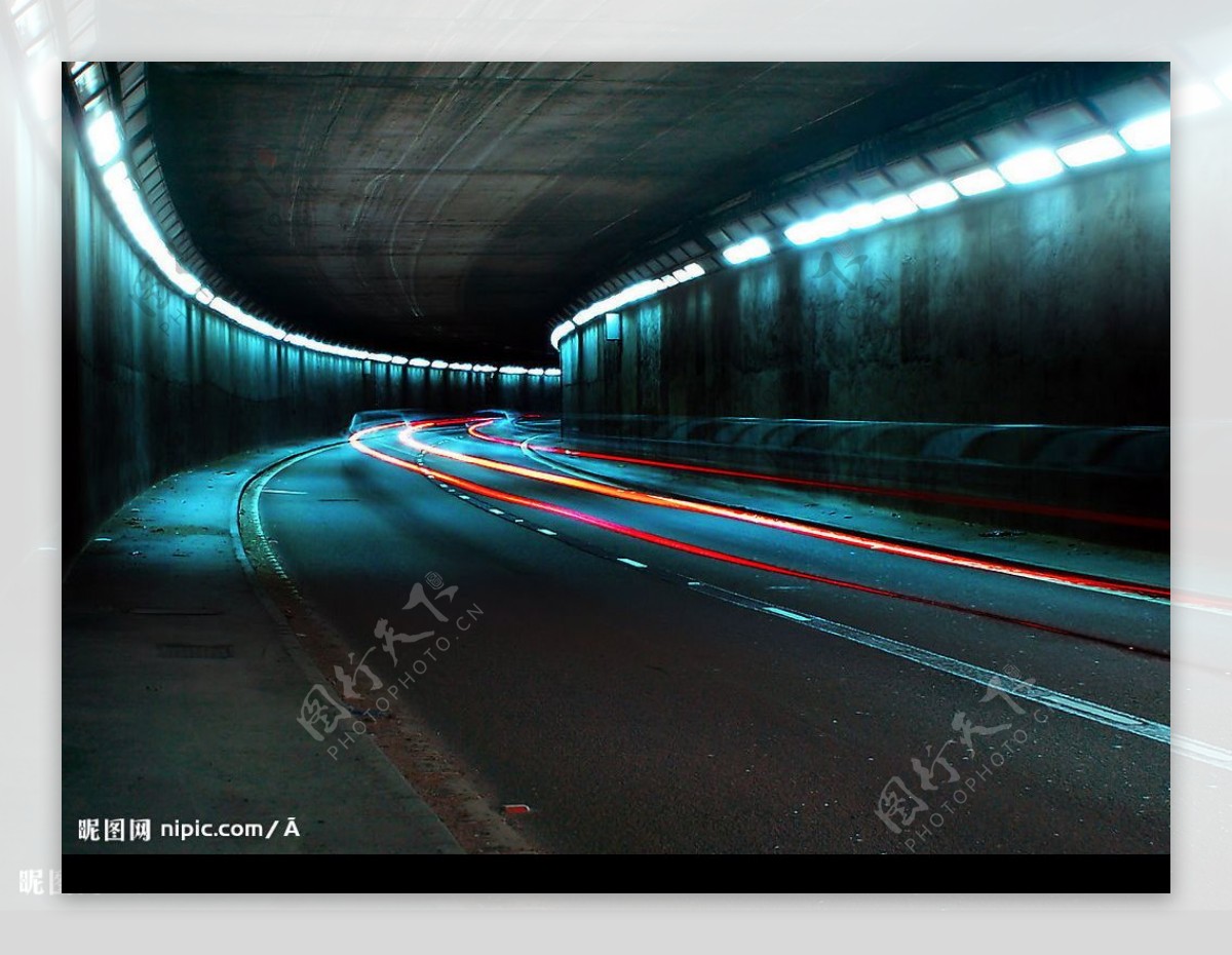 隧道夜景图片