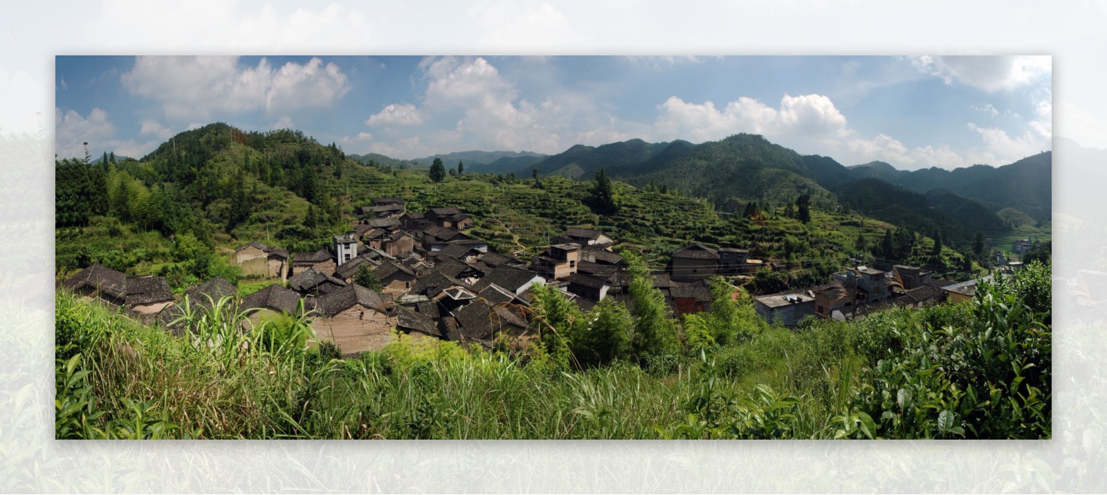 村庄全景图片