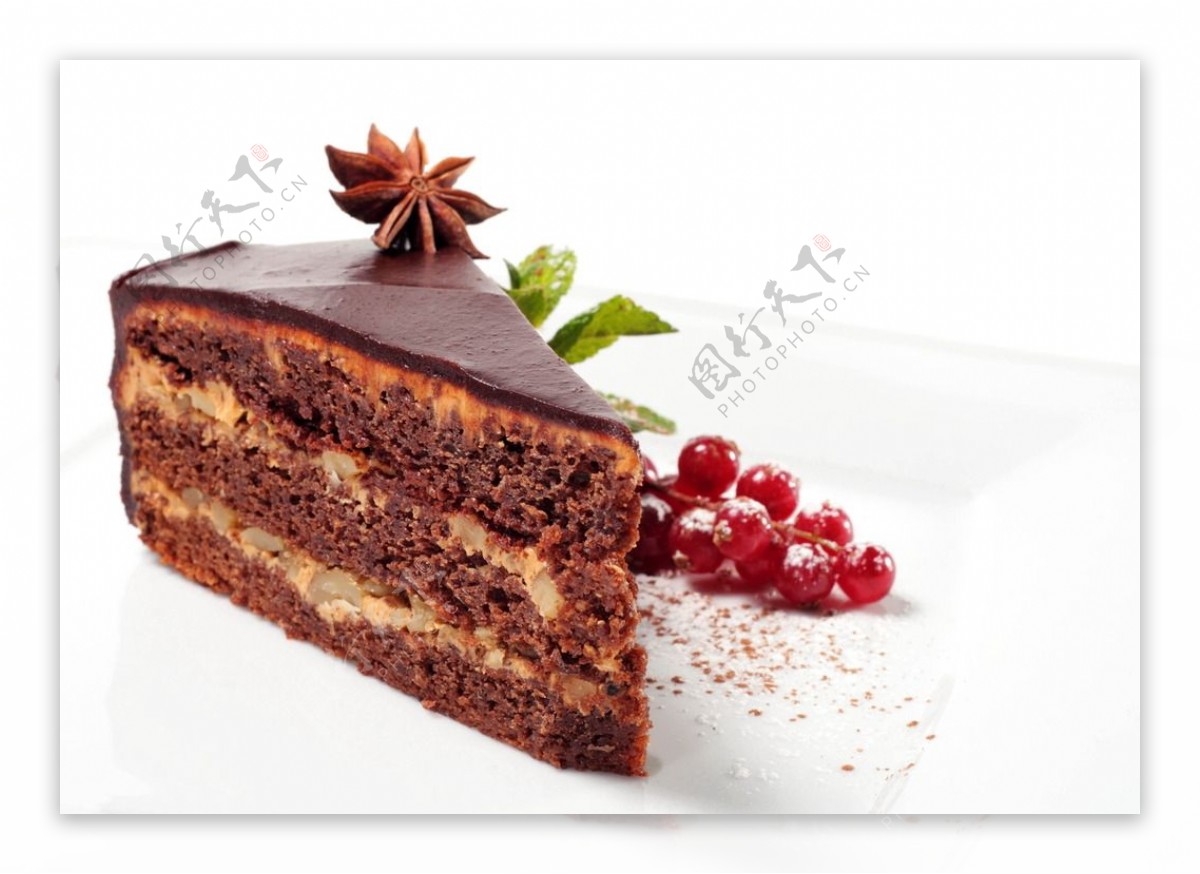 巧克力蛋糕块图片