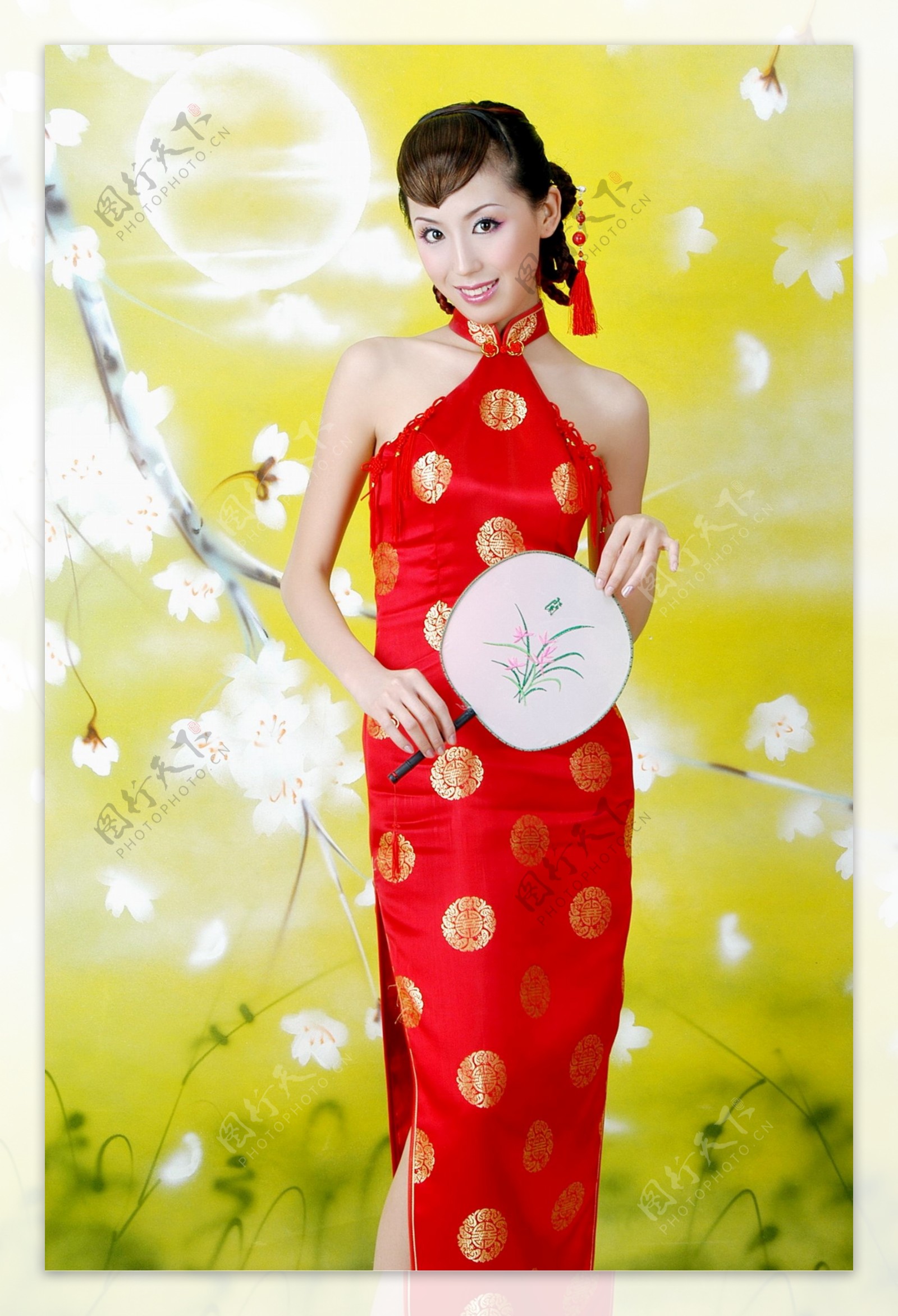 秀美旗袍中国风情，雅致旗袍美女图片