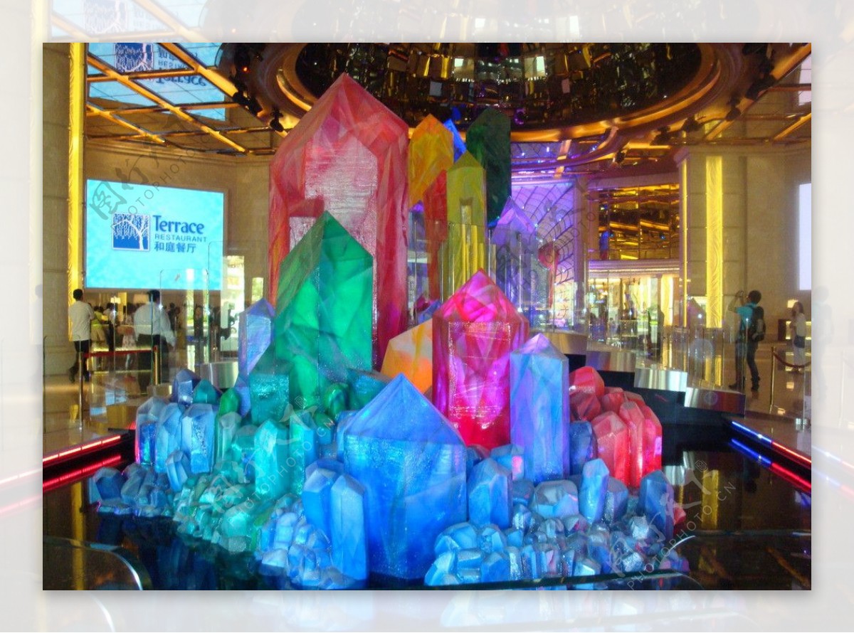 澳门银河酒店水晶柱图片